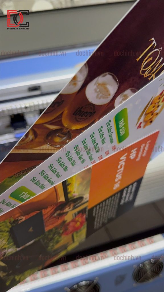Menu nhựa PVC 4 lớp In Đỗ Chính